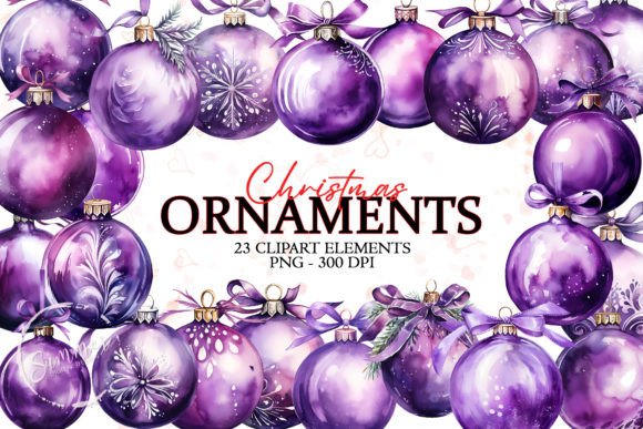 Christmas Balls Purple Watercolor: A Review for Small Business Branding