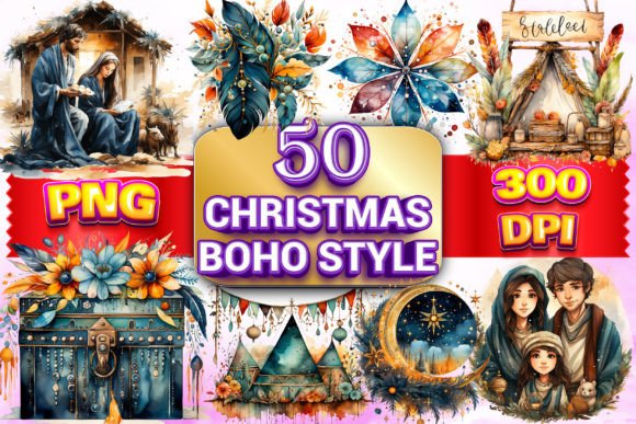 Christmas Boho Clipart 2: A Review for Sellers of Illustrations