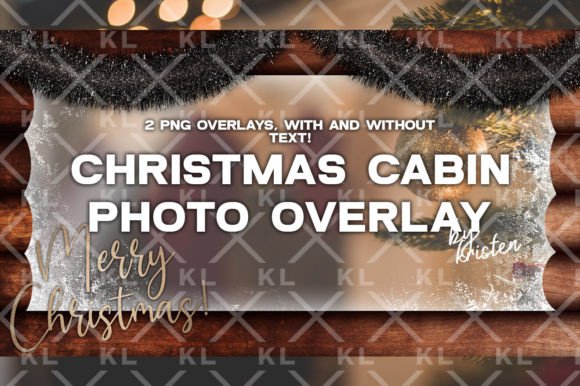 Christmas Cabin PNG Photo Overlay for Seasonal Illustrations