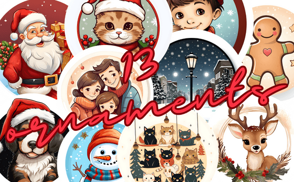 Christmas PNG Ornaments for Modern Illustrations