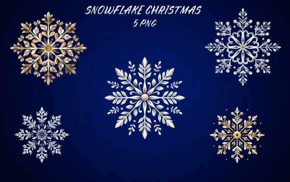 Christmas Snowflake Sublimation Bundle for Branding & Illustrations