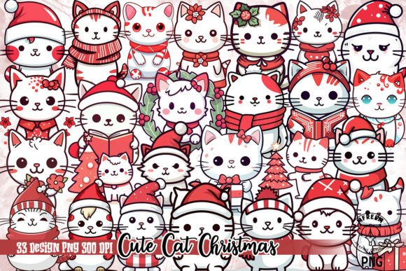Cute Cat Christmas Sublimation Clipart Review