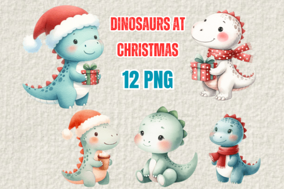 Dinosaurs at Christmas: A Seller's Review of These Festive Illustrations