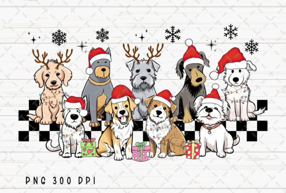 Dog Lover Christmas Lights Dog Mom PNG & Illustrations