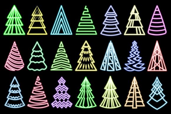 Neon Christmas Trees: A Designer's Review of Modern Illustrations
