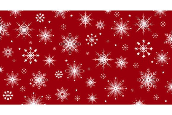 Red Christmas Background with Snowflakes for Illustrations