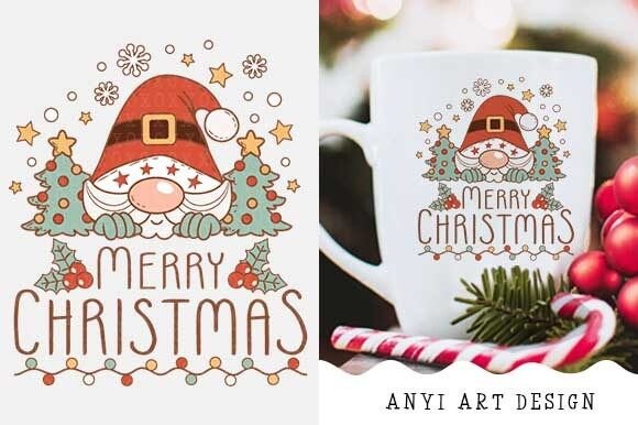 Santa Merry Christmas Sublimation PNG for Illustrations