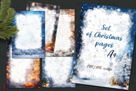 Set of Christmas Pages A4: Premium Illustrations for Sellers