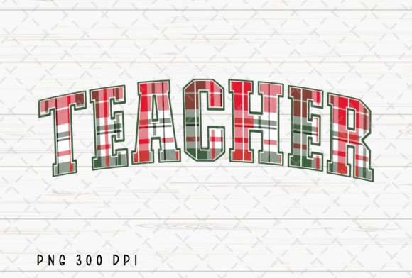 Teacher Christmas Plaid Retro School PNG Review for Illustrations