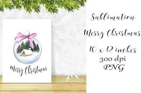 Watercolor Sublimation Merry Christmas Review: Illustrations for Branding